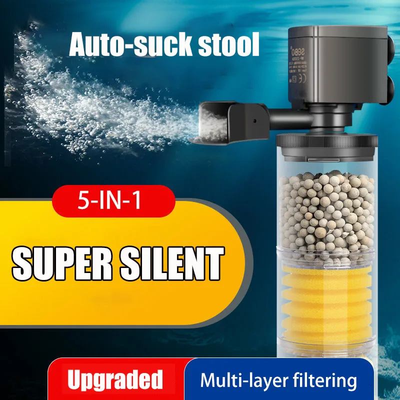 Marine Aquarium Water - 220V 50Hz Silent Filter สําหรับ Aquarium