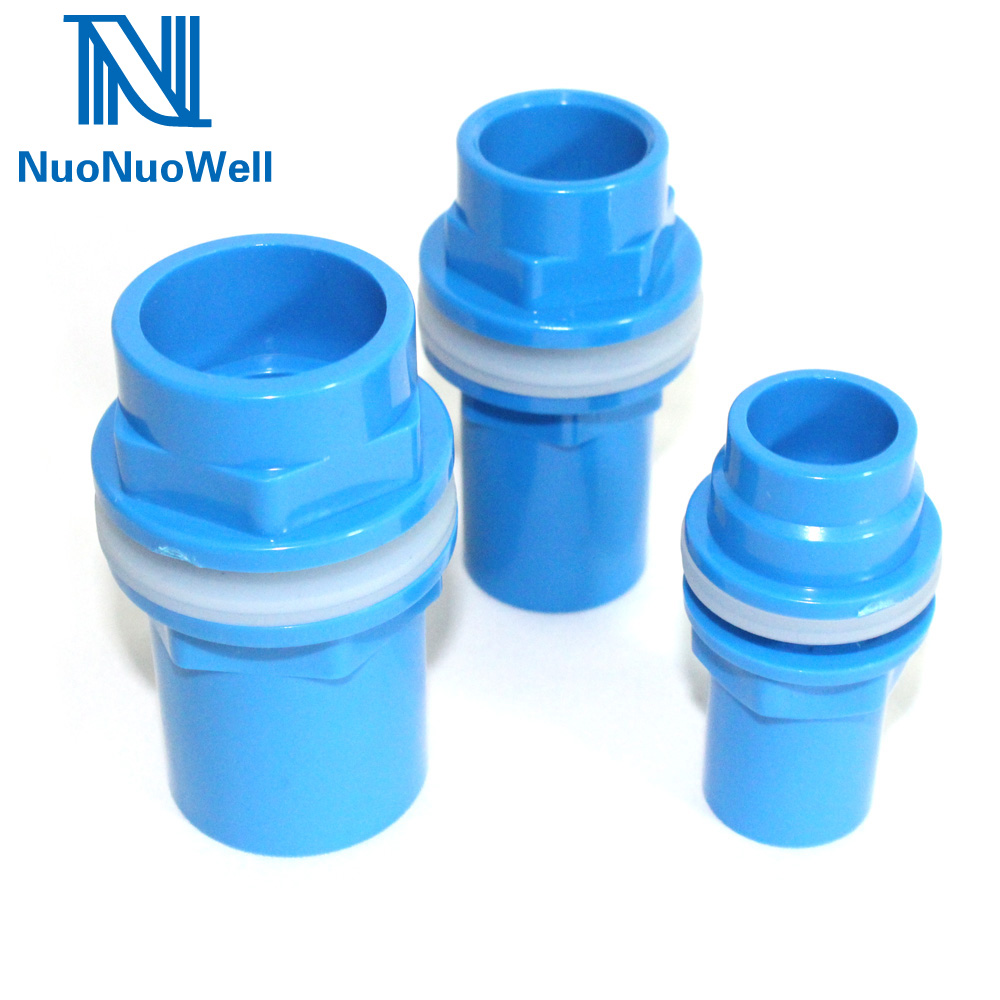 Aquarium Blue Marine - NuoNuoWell 20/25/32/40 มม.BULKHEAD Aquarium Marine ตัวเชื่อมต่อท่อ
