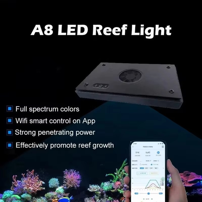 ไฟ LED สเปกตรัมเต็ม A8Pro II M - Aquarium Blue Marine บทวิจารณ์และราคา