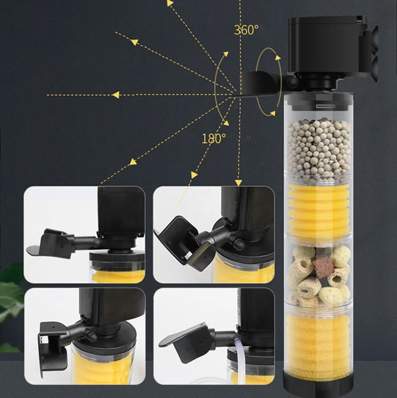 220V 50Hz Silent Filter สําหรั - Marine Aquarium Water บทวิจารณ์และราคา